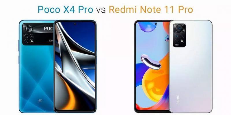  Сравнение смартфонов Xiaomi Redmi Note 11 Pro и POCO X4 Pro 